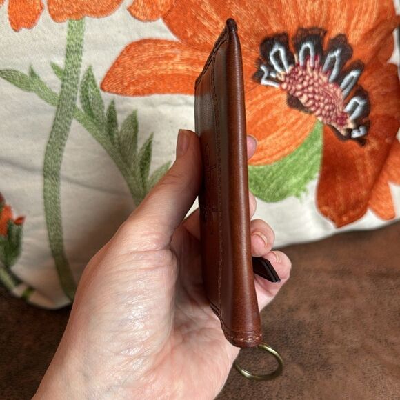 RARE COACH BLEECKER LEATHER MINI SKINNY TATTERSALL CARD CASE KEY WALLET 2007 EUC - Picture 11 of 17